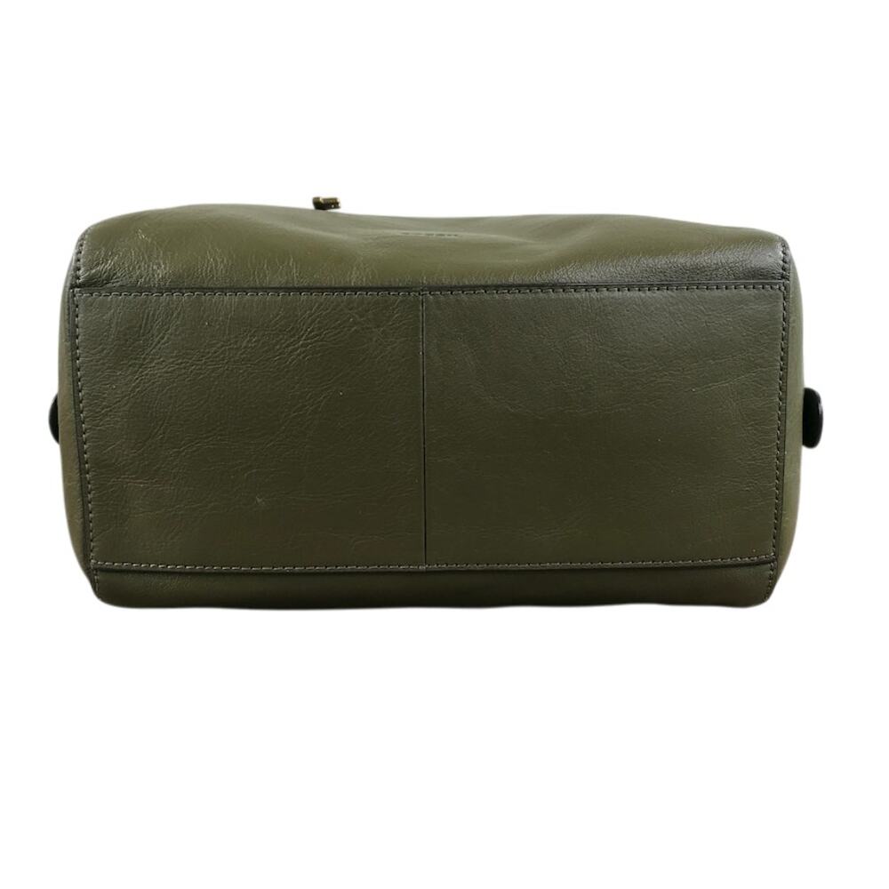 FOSSIL Cow Leather Rachel  Satchel Bag Olive Green Timeless Classic Office Retro - Picture 5 of 11